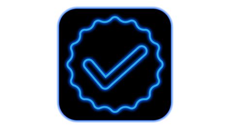 Blue Neon Instagram Verified Badge Png Veeforu