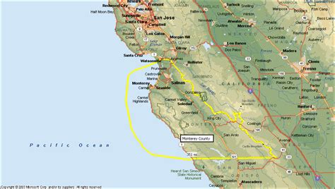Monterey Map Travelsfinderscom