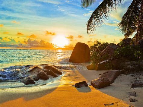 Tropical Beach Sunset Wallpapers Wallpaper Cave