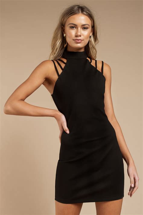 Trendy Black Bodycon Dress Multi Strap Dress Bodycon Dress 20