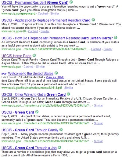 When i filed a petition for my relative i was a lawful permanent resident (green card holder). New USCIS.GOV Website Review - Search | Immigration Road Blog