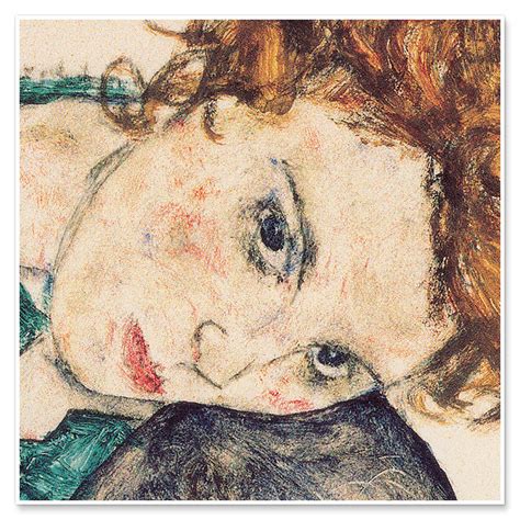 Wandbild Sitzende Frau Mit Hochgezogenem Knie Detail Von Egon Schiele Posterlounge At