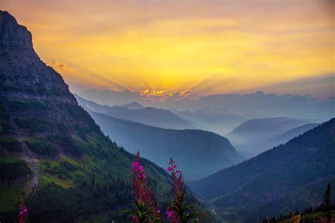 Sunset In Glacier National Park Oc1080×1080 Naturefully