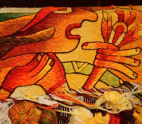 Commissioned tapestry - The tapestry process at the 'Laura Tapestry