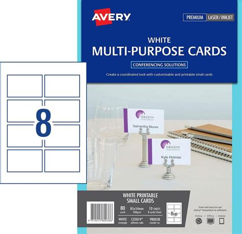 Design and create your own labels using these blank templates. Label C32074 Avery Events Branding M Purpose Card 8 Per