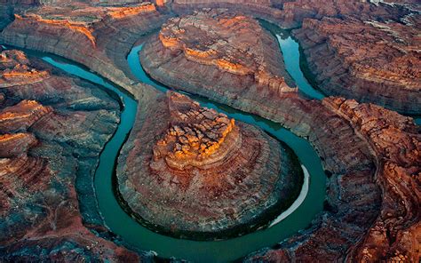 Colorado River Photo From Helicopter Canyonlands National Park Utah