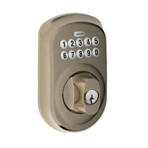 Schlage Antique Pewter Electronic Keyless Entry Deadbolt Keypad With