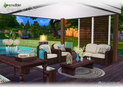 Spring Aroma Patio At Simcredible Designs 4 Sims 4 Updates