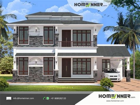 2278 Sqft 3 Bedroom Two Storey House Designs India Free House Plans