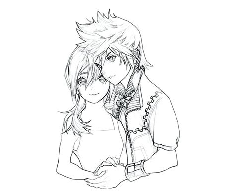 Cute Anime Couple Coloring Pages At Free Printable