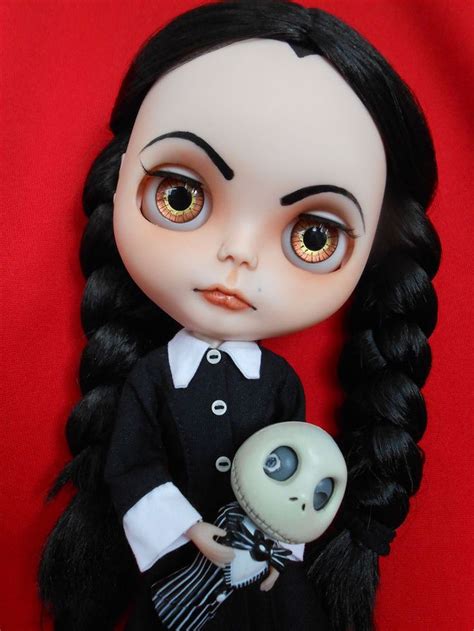 custom wednesday addams blythe doll bonecas góticas bonecas bonitas