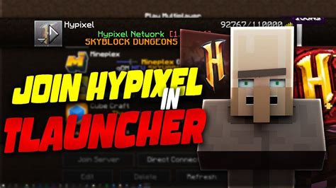 How To Join Hypixel In Tlauncher Play Hypixel On Tlauncher 2022