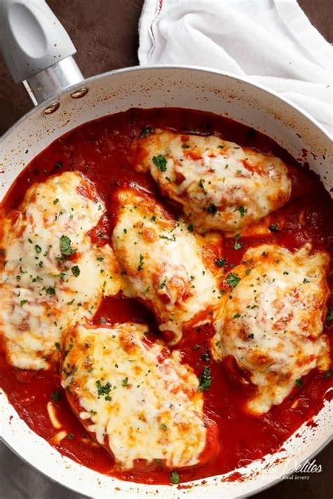Very tasty and juicy chicken breast with two kinds of cheese, tomatoes and basil. 17 Italian Chicken Recipes - Quick and Easy Chicken Dishes