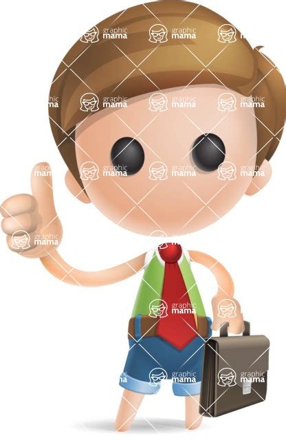 Simple Cute Boy Vector 3d Cartoon Character Businessman Graphicmama