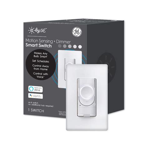 Ge Smart Multi Location White Illuminated Led Touchless Light Switch In