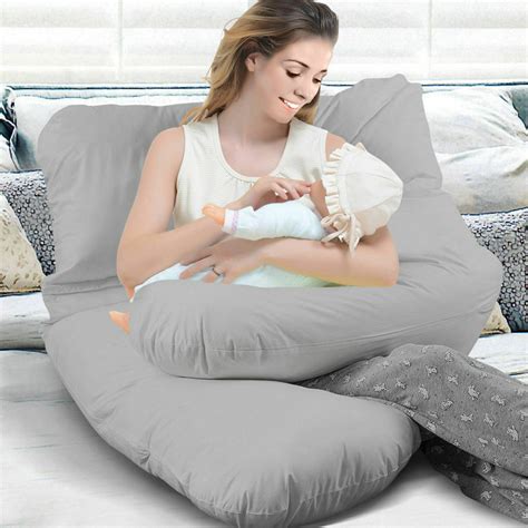 Its hook shape supports your back while one end goes under your head. 2019 Maternity Pregnancy Nursing Sleeping Body Pillow Support Feeding Boyfriend | Buy Nursing ...