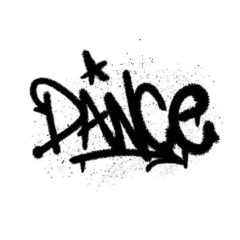 Graffiti Spray Paint Word Dance Isolated Vector Illustration 12104201