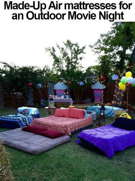 Backyard Movie Nights Outdoor Movie Nights Backyard Party Garden