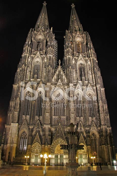 Cologne Cathedral At Night Stock Photo Royalty Free Freeimages