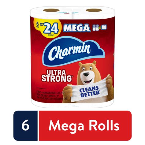 Charmin Ultra Strong Toilet Paper 6 Mega Rolls