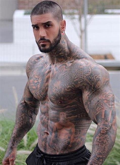 Bryson Had A BALL With This One Hairy Men Bearded Men Tatto Babes Muscles Brust Tattoo Biker