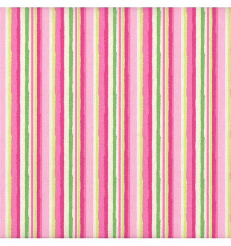 Candy Pink And Green Stripe Fabric Soft Candy Stripe Textiles Français