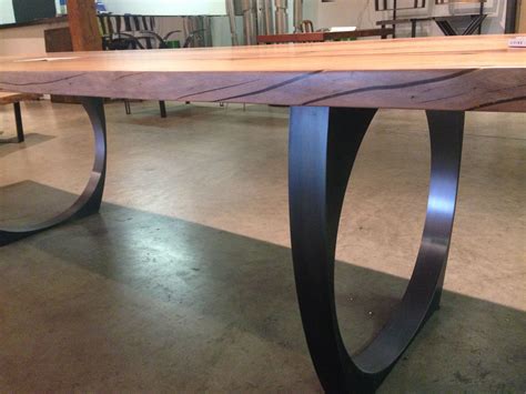 Maybe you would like to learn more about one of these? blackened steel table legs | tables and benches ...