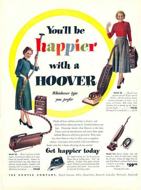Vacuum Of The Day Hoover Advertising History Vintage Ads