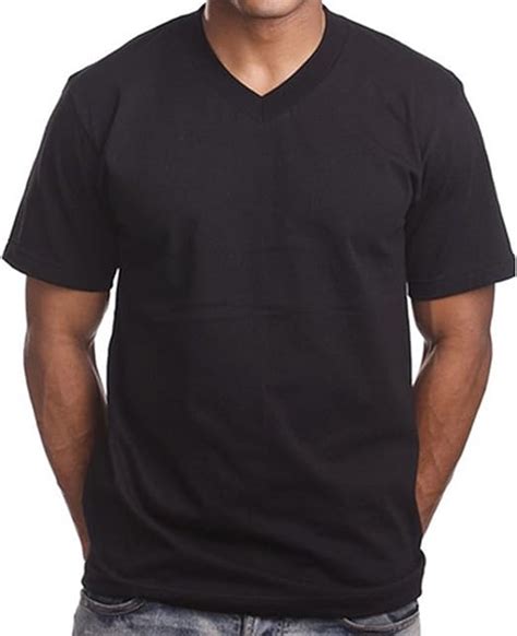 Amazon Com 2 Pack Black V Neck Men S Plain T Shirts PRO 5 Blank Tees