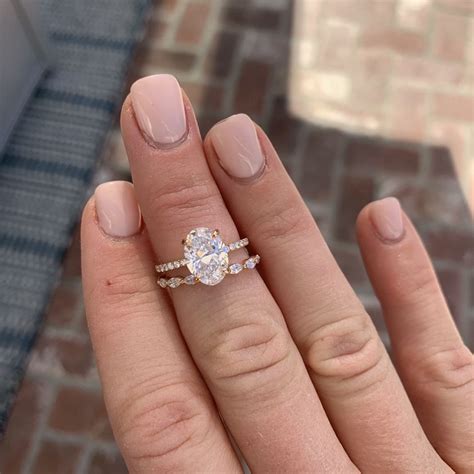 Custom 2 3 Carat Oval Diamond Engagement Ring Set In Rose Gold Oval