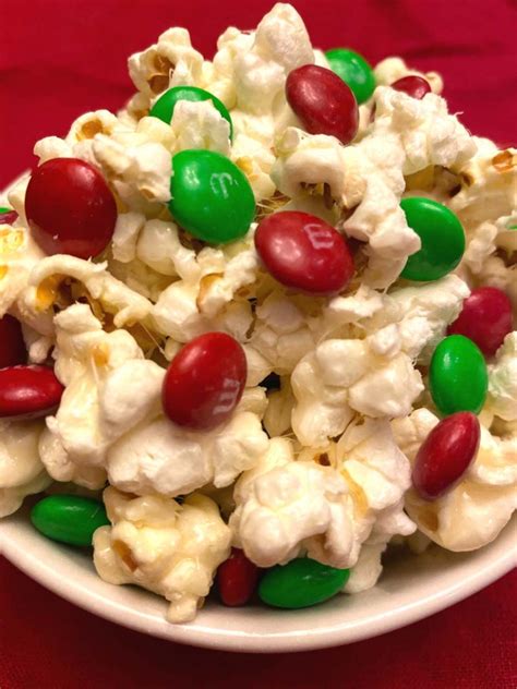 Christmas Popcorn With Mandms And Marshmallows Melanie Cooks