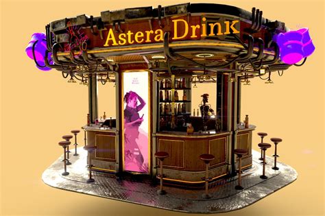 Artstation The Futuristic Bar