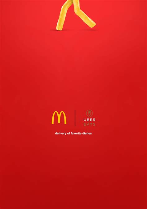 Mcdonalds Minimalist Advertising Poster Delivery From Über Ads