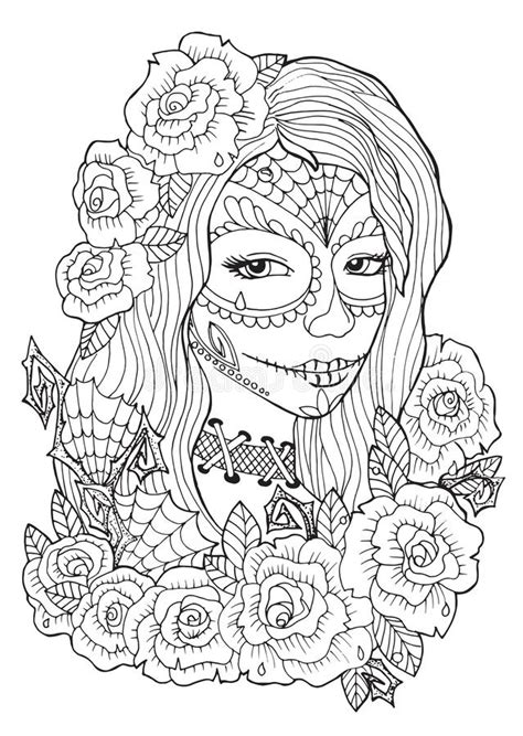 Dia de los muertos, also known as the day of the dead, is a holiday i didn't know much about and can inspire so much fun and learning. Day Dead Coloring Stock Illustrations - 267 Day Dead ...