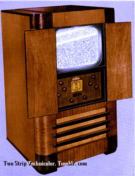 Two Strip Technicolor Box Tv Television Vintage