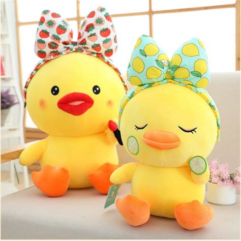 Yellow Duck Plushie Kawaii Soft Cute Dolls Cartoon Plush For Etsy