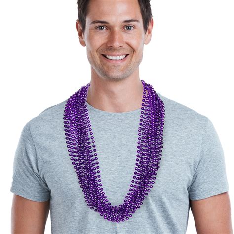 Metallic Purple Mardi Gras Beads
