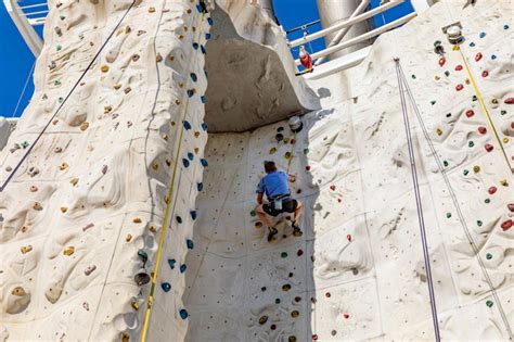 Rock Climbing Wall On Royal Caribbean Independence Of The Seas Ship