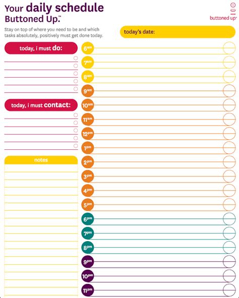 31 Daily Work Schedule Templates Free Pdf Excel Word Download