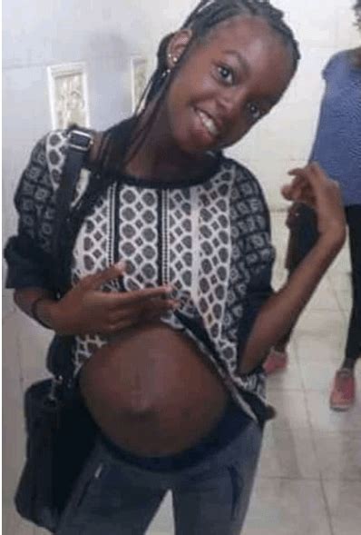 Years Old Girl Gets Pregnant Happily Shows Off Baby Bump Illuminaija