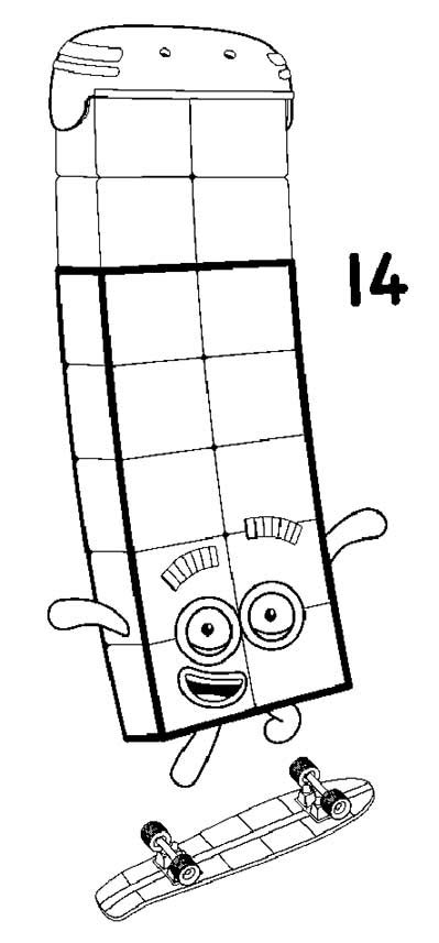 Numberblocks Coloring Pages 14 Having Fun With Children