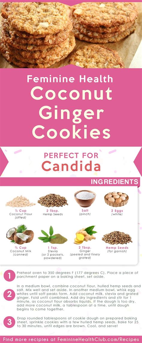 Coconut Ginger Cookies Recipe For Candida Recipe Candida Recipes Candida Cleanse Recipes