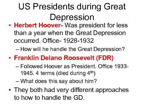 Lecture Compare Contrast Hoover Roosevelt