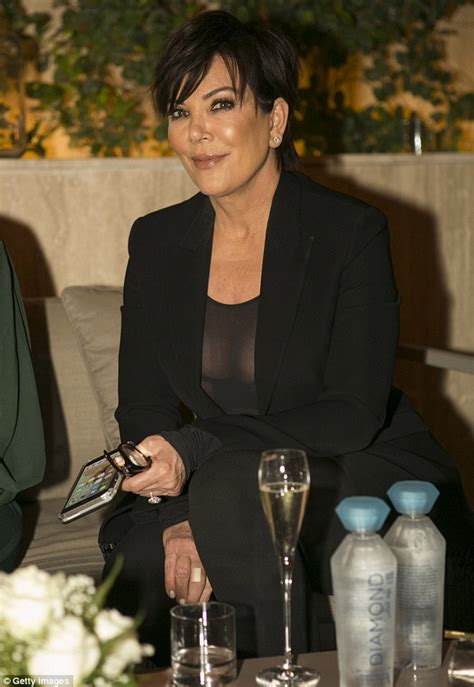 Kris Jenner Flashes Her Bra And Major Cleavage In Sheer Top As She