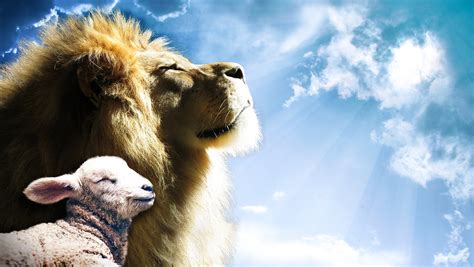 Download Free Photo Of Lion Lamb Sky Jesus God From