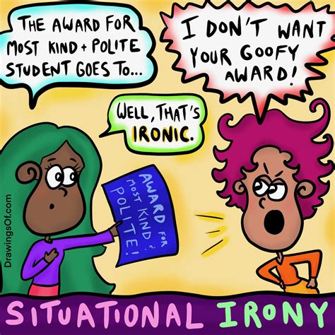 Types Of Irony Definitions And Examples Illustrated Drawings Of