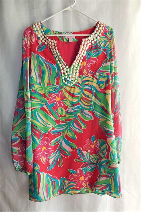 Lilly Pulitzer Tropical Beaded Dress In Size 8 Gem