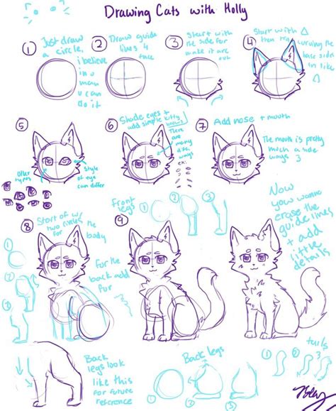 When you are able to hold the cat's attention for a while, or drawing from a photograph, you can take. Cat TUTORIAL (anime style) by DAChibiii | Cat drawing tutorial, Warrior cat drawings, Cartoon ...