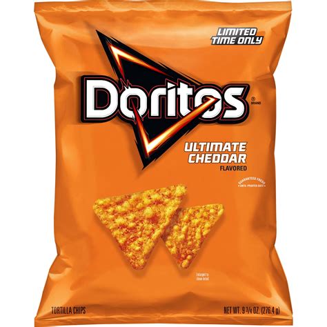 Doritos Ultimate Cheddar Flavored Tortilla Chips 975 Oz Bag Walmart