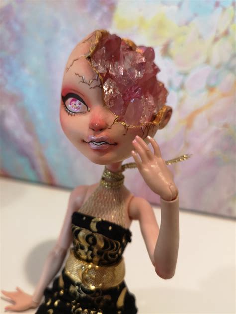 Ooak Doll Custom Repaint Morgan Pink Crystal Geode Doll Ooak Dolls